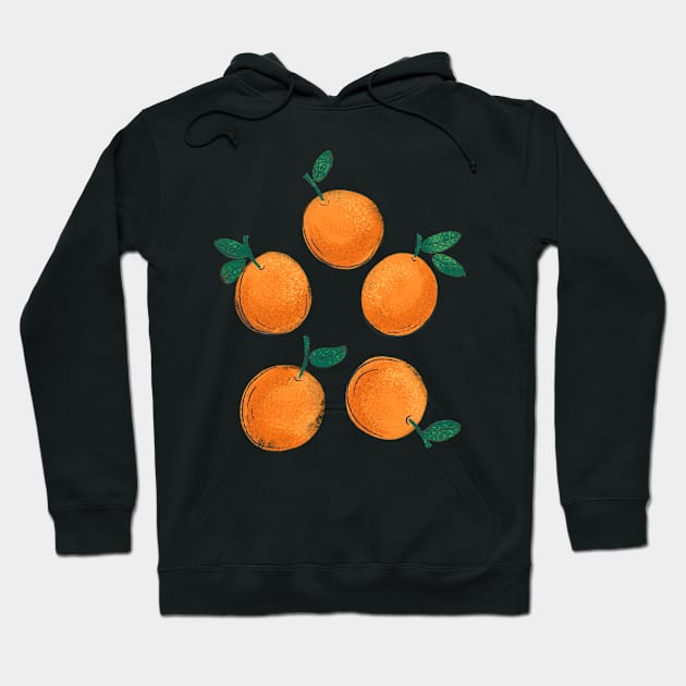 Cute Retro Oranges Hoodie by SWON Design